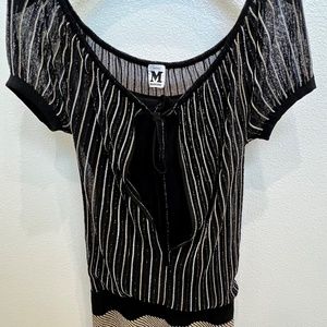 Missoni Black/Metallic Mini Dress, Size 4 USA
